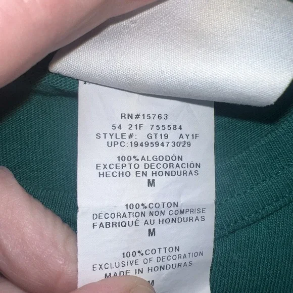 VTG Champion Shirt Mens Size M Green Short Sleeve Crew Neck Casual C Logo Adults - Picture 5 of 10